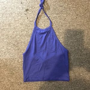 Blue halter top